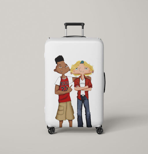 chicago bulls gerald and helga nickelodeon Luggage Covers | Suitcase