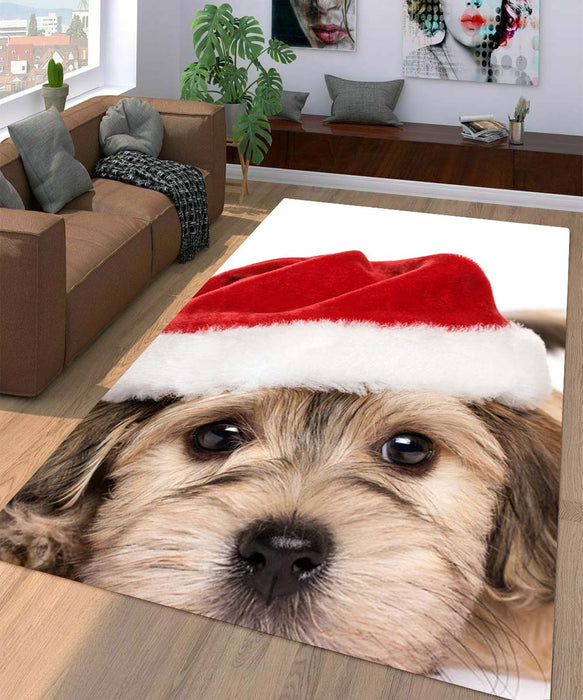 christmas dog Living room carpet rugs