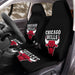 chicago bulls logo black Car Seat Covers