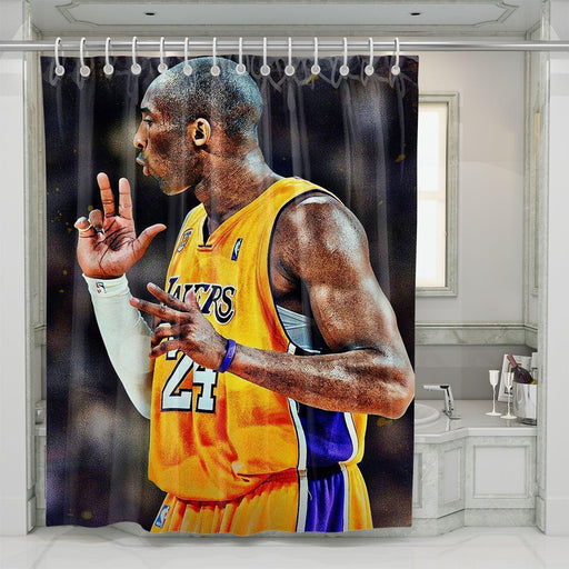 chill lakers player champions shower curtains