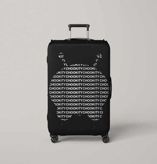 chookity funal space font Luggage Covers | Suitcase