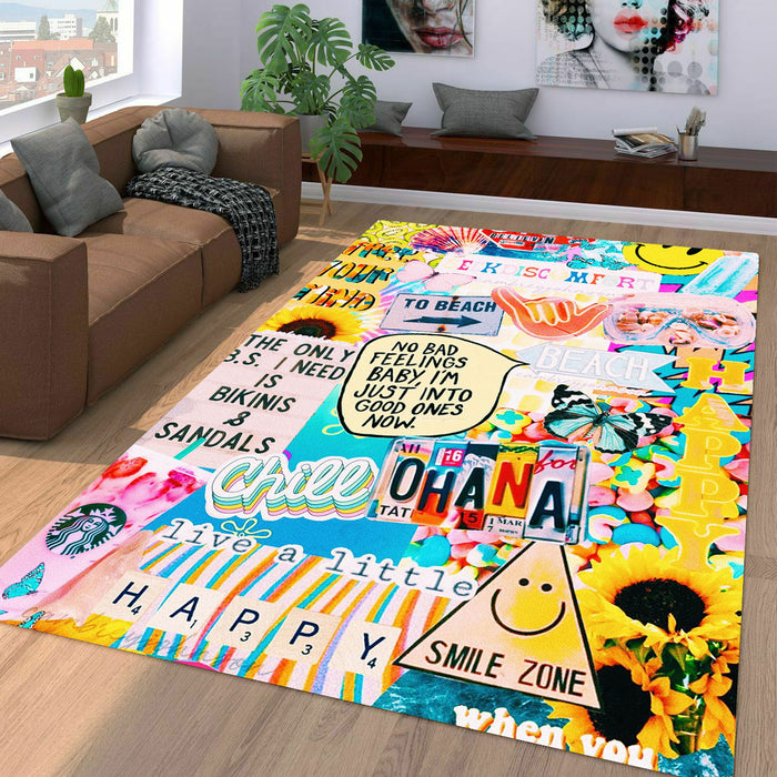 collage pop tumblr Living room carpet rugs