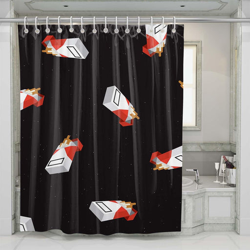 cigarettes pattern shower curtains