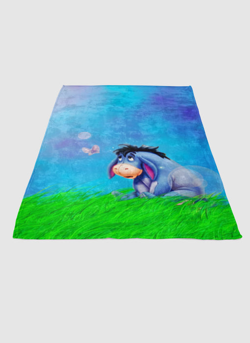 Eeyore Buterfly soft fleece blanket