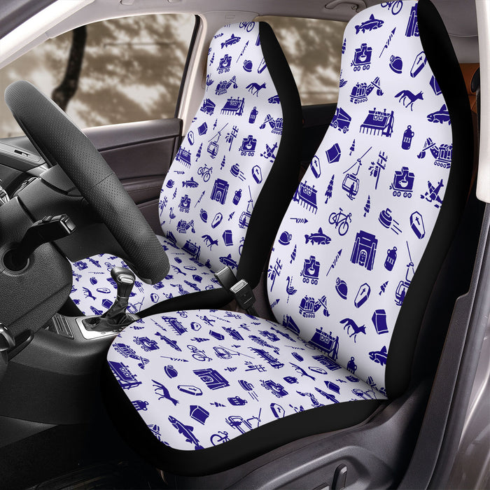 collective pattern for winter and christmas Car Seat Covers