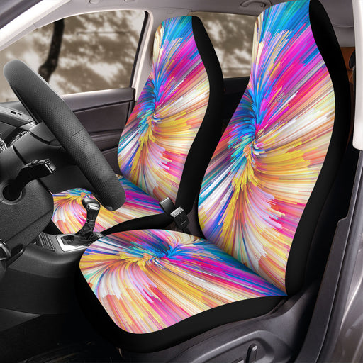 color rainbow explode pattern Car Seat Covers