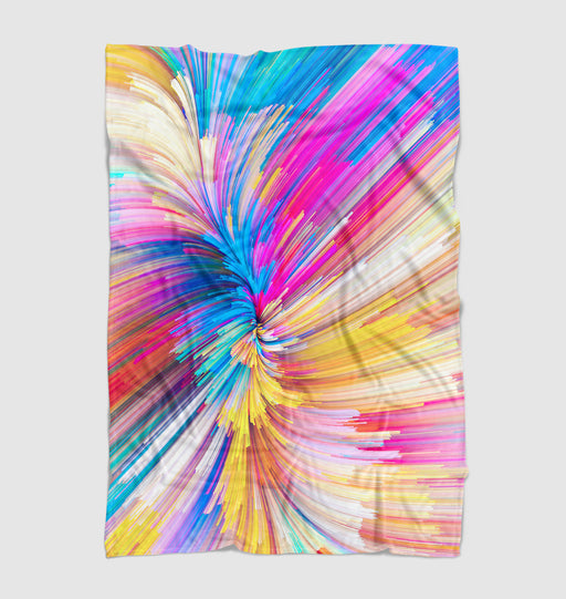 color rainbow explode pattern Ultra soft fleece blanket