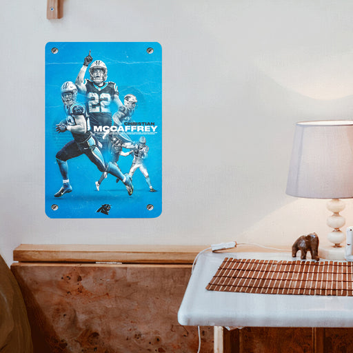 christian mccaffrey by carolina panthers Poster Metal print wall art