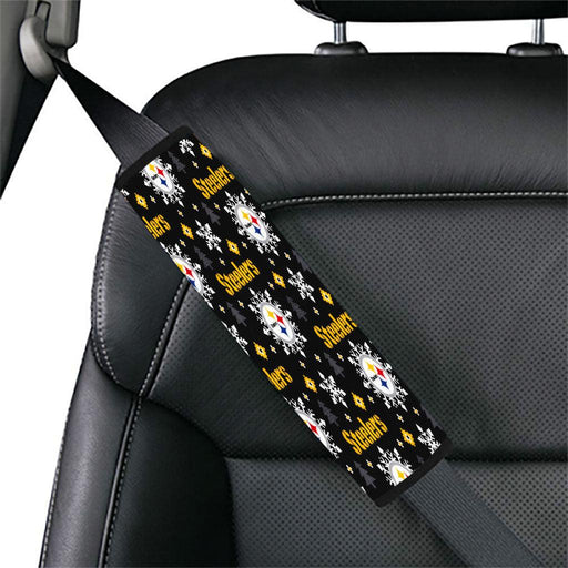 christmas pittsburgh steelers pattern Car seat belt cover - Grovycase