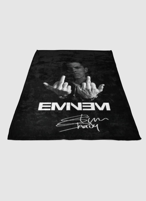 eminem fingers autograph soft fleece blanket