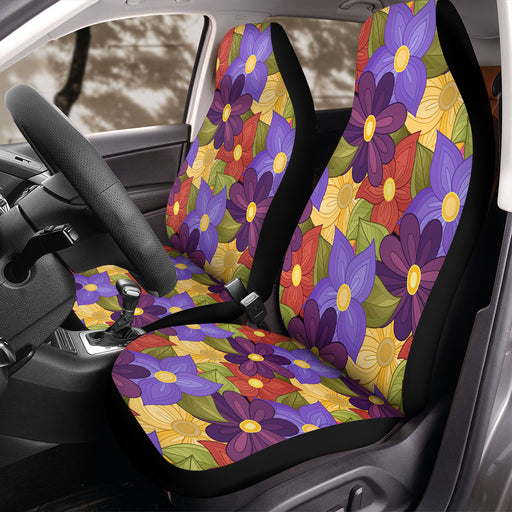 colorful flower blossom together Car Seat Covers