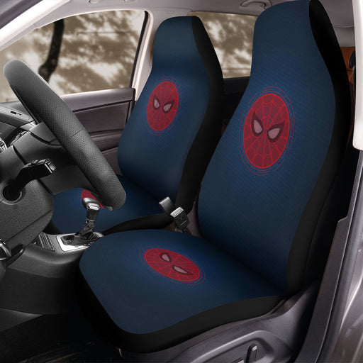 circle icon of spiderman far from home Car Seat Covers