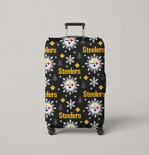 christmas pittsburgh steelers pattern Luggage Covers | Suitcase