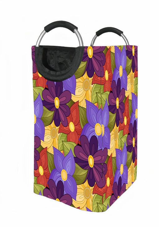 colorful flower blossom together Laundry Hamper | Laundry Basket