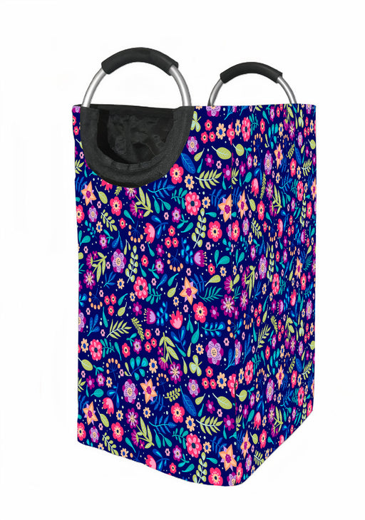 colorful flowers pattern theme Laundry Hamper | Laundry Basket