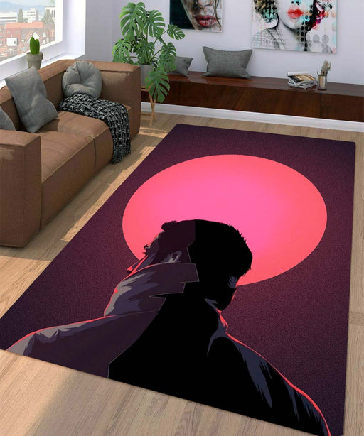 circle glow blade runner 2049 Living room carpet rugs