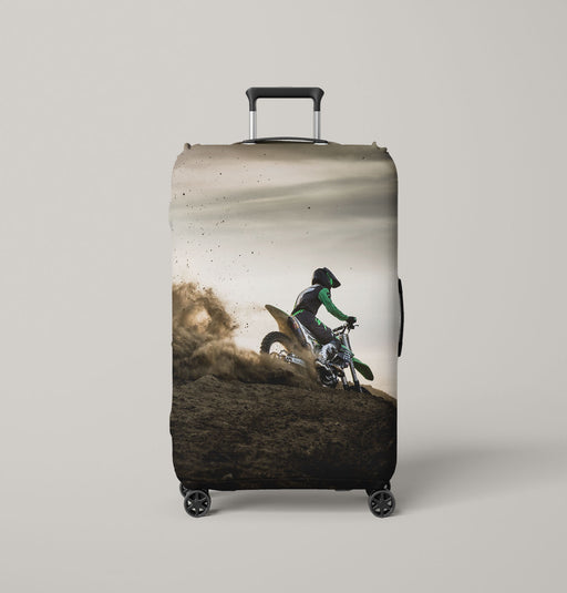 cinematic motocross scene Luggage Covers | Suitcase