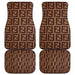 fendi brown Car floor mats Universal fit