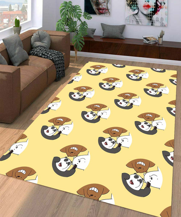 circle pattern we bare bears Living room carpet rugs