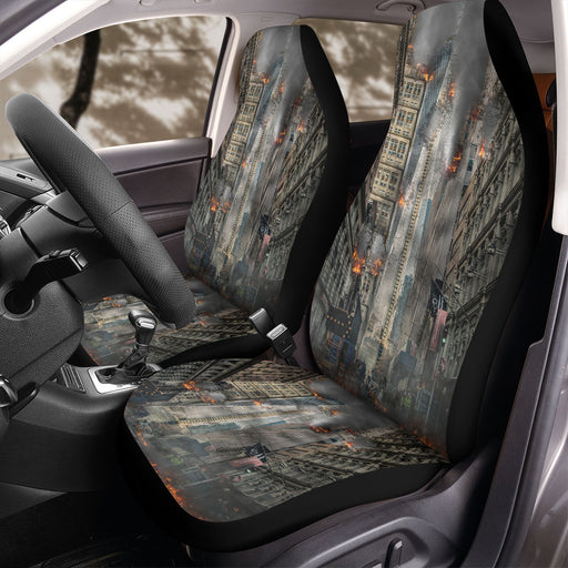 city explosion game graphic Car Seat Covers