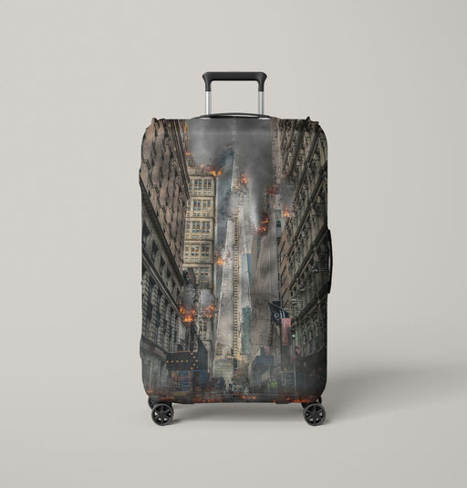 city explosion game graphic Luggage Covers | Suitcase