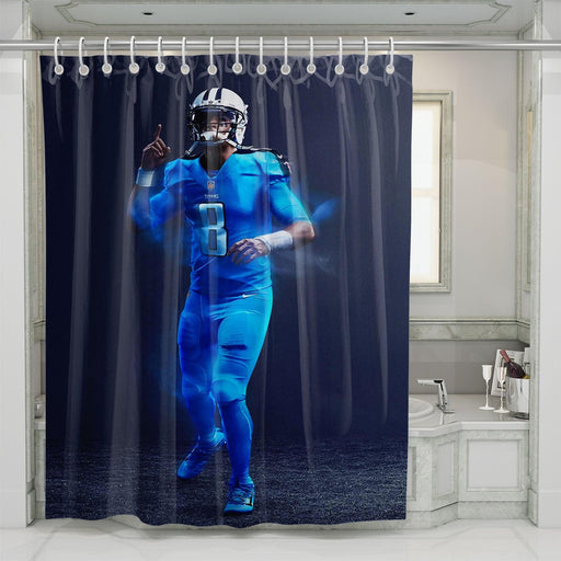 cinematic player photoshoot nfl shower curtains