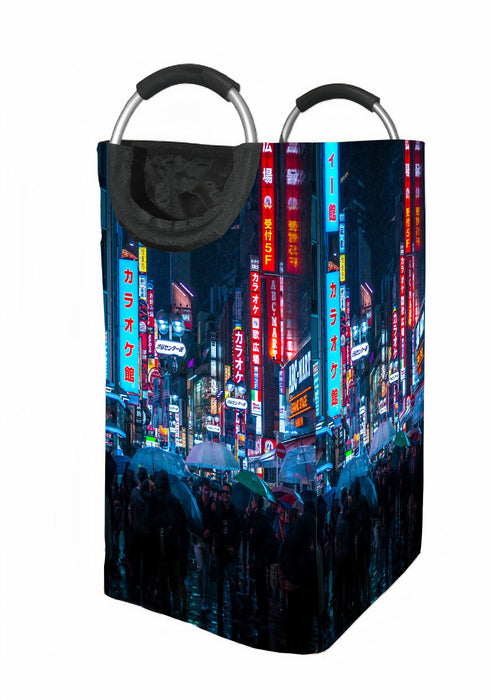 city aethetic japan vaporwave Laundry Hamper | Laundry Basket