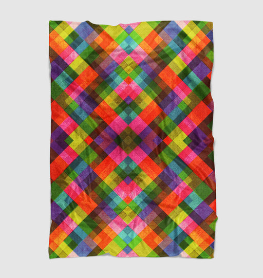 colorful multiple exposure square Ultra soft fleece blanket