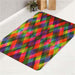 colorful multiple exposure square bath rugs