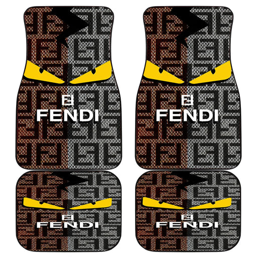 fendi roma brown grey pattern Car floor mats Universal fit