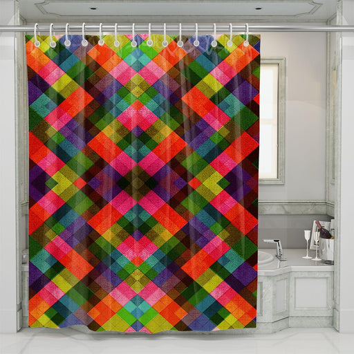 colorful multiple exposure square shower curtains