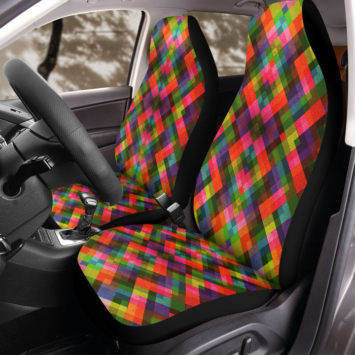 colorful multiple exposure square Car Seat Covers