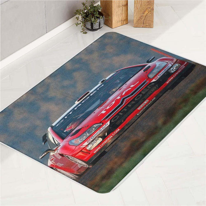 citroen total car racing bath rugs