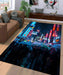 city aethetic japan vaporwave Living room carpet rugs