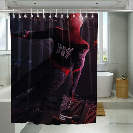 city night cyberpunk 2077 shower curtains