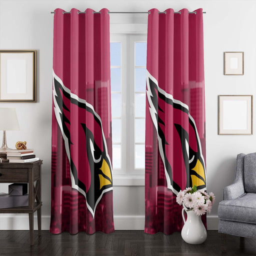 city arizona cardinals red window Curtain