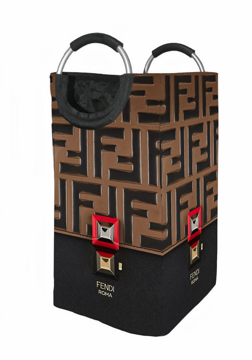 fendi roma brown pattern Laundry Hamper | Laundry Basket