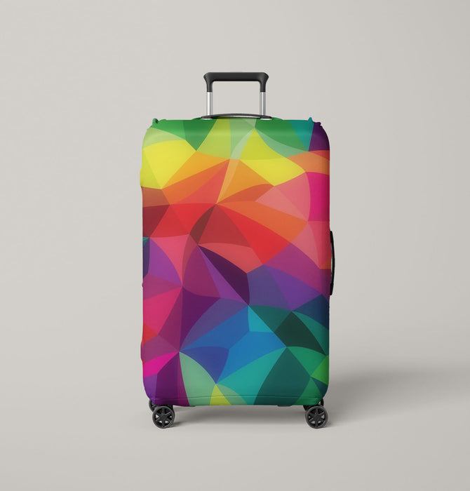 colors rainbow asymmetric pattern Luggage Cover | suitcase