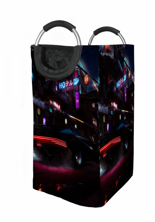 city night cyberpunk 2077 Laundry Hamper | Laundry Basket