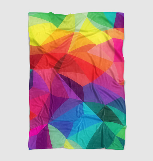 colors rainbow asymmetric pattern Ultra soft fleece blanket