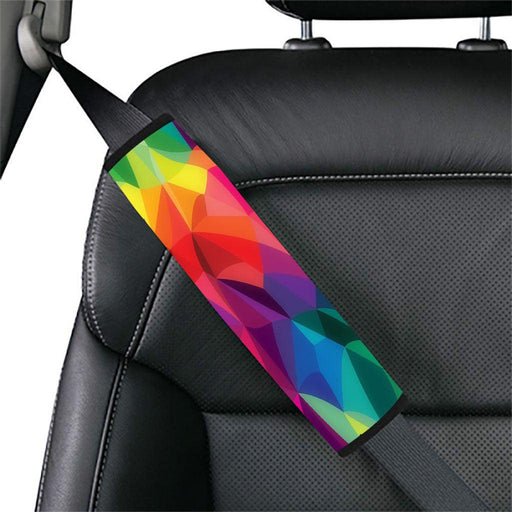 colors rainbow asymmetric pattern Car seat belt cover