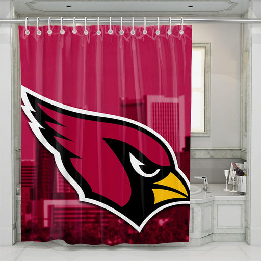 city arizona cardinals red shower curtains