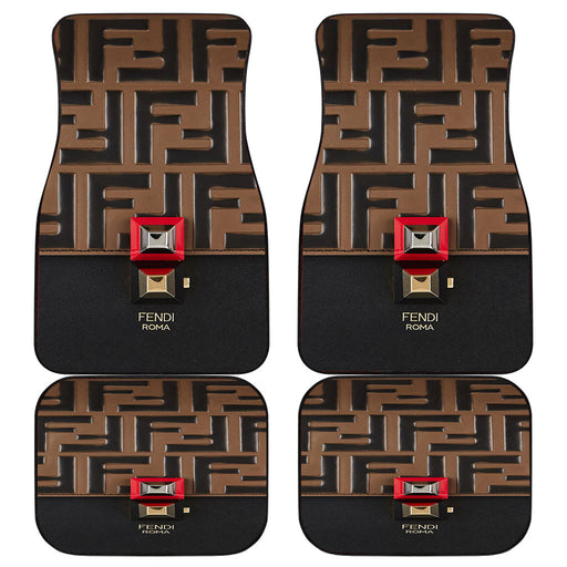 FENDI ROMA BROWN PATTERN Car floor mats Universal fit