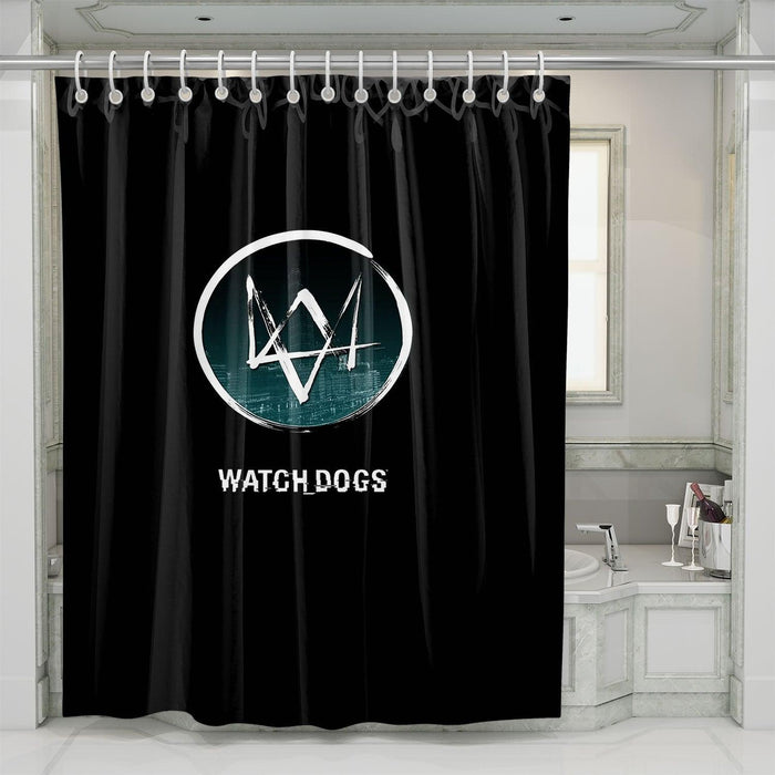 city light watch dogs game shower curtains