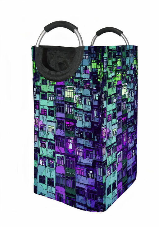 concept cyberpunk building dystopian Laundry Hamper | Laundry Basket