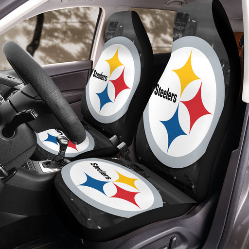 city monochrome steelers football Car Seat Covers