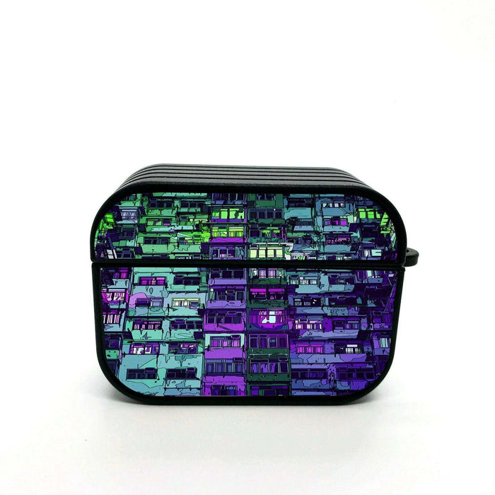 concept cyberpunk building dystopian airpods case