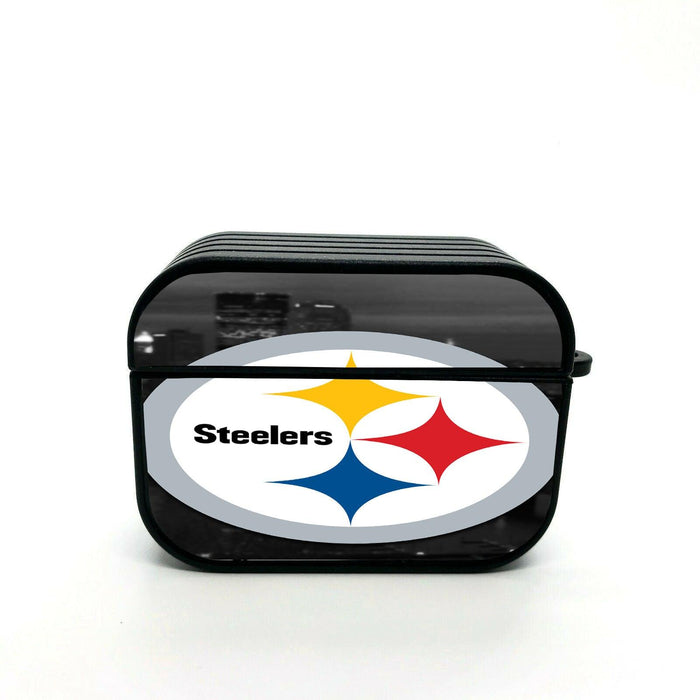 city monochrome steelers football airpod case