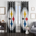 city monochrome steelers football window Curtain