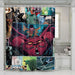 collage art comic dc shower curtains